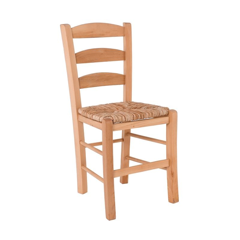 Καρέκλα Οξιά Βαφή Εμποτισμού Φυσικό, Κάθισμα Ψάθα 1
