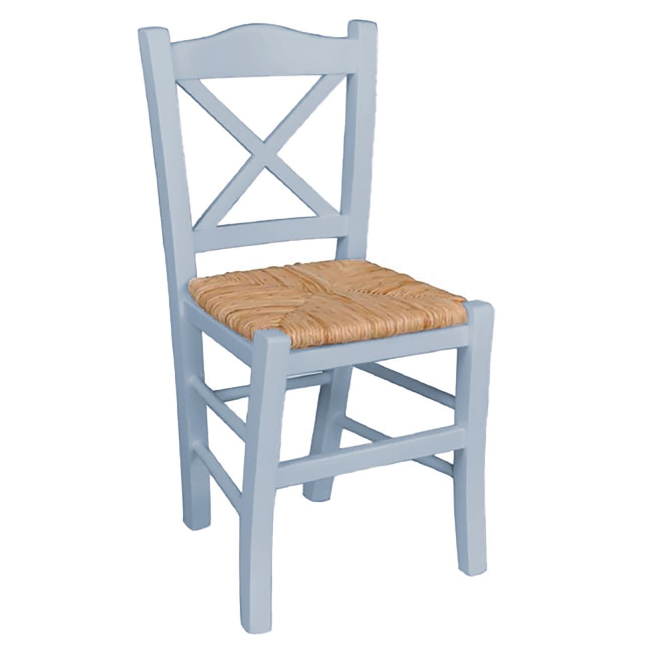 Καρέκλα Οξιά Βαφή Εμποτισμού Λάκα Γκρι, Κάθισμα Ψάθα 2