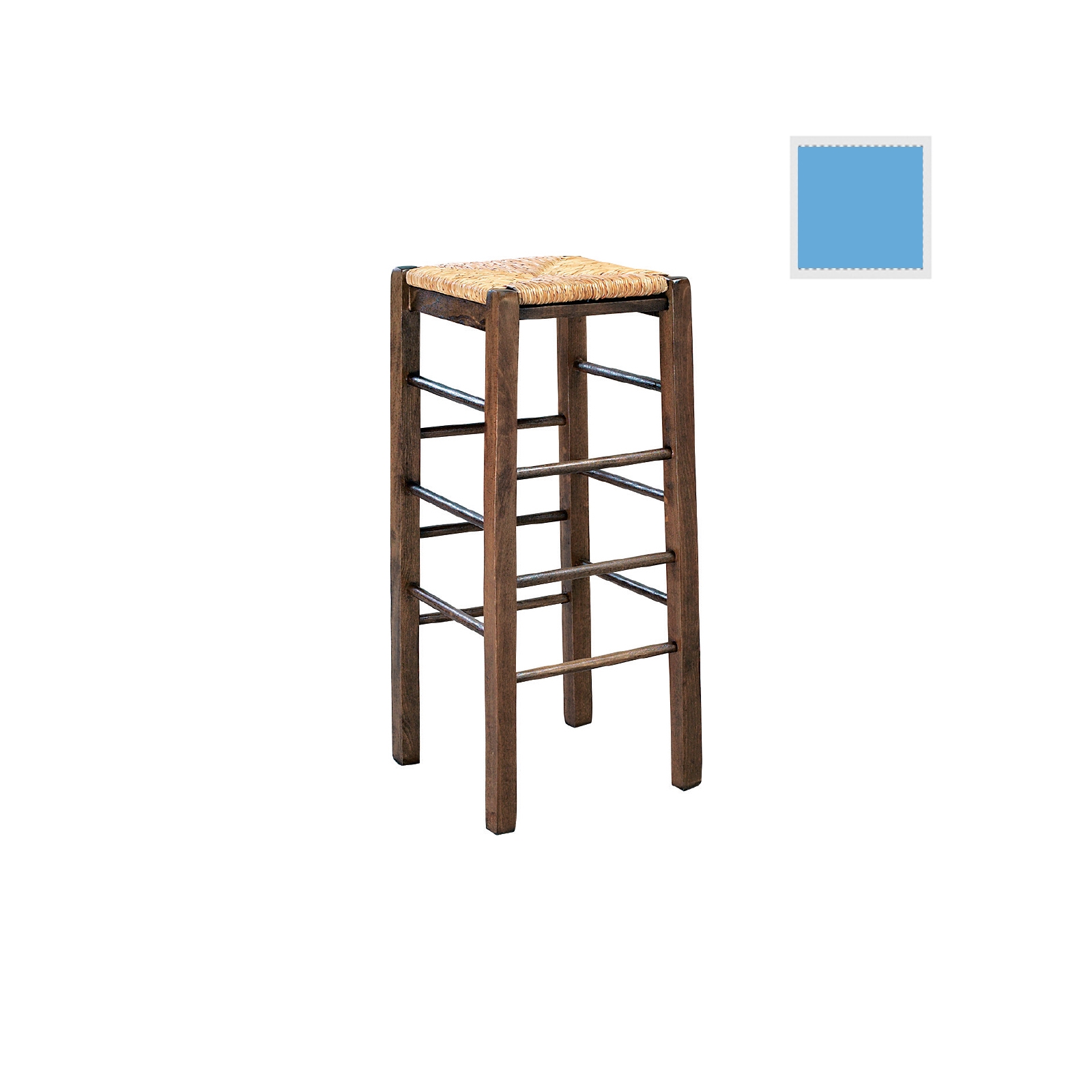 Σκαμπώ BAR Εμποτισμός Λάκα Γαλάζιο 2