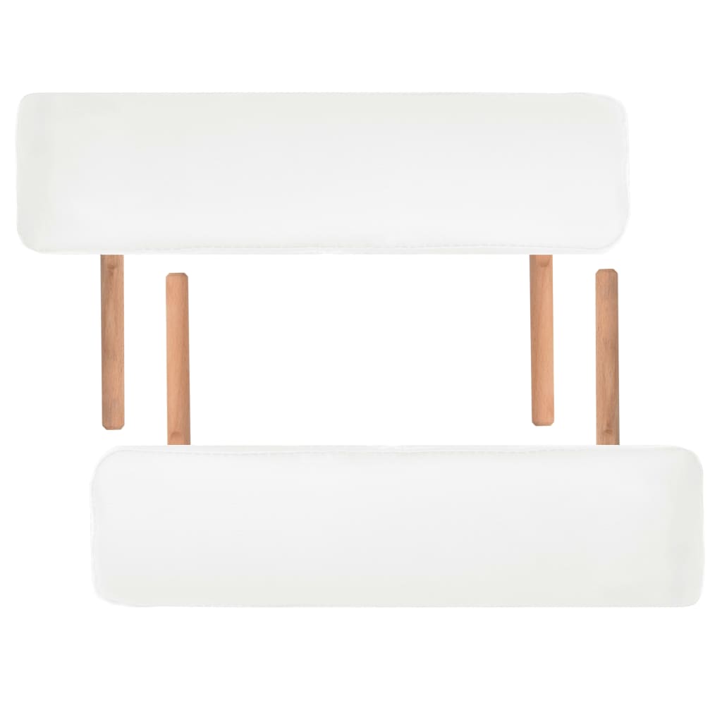 Κρεβάτι Μασάζ 2 Θέσεων Πτυσσόμενο Λευκό με Πάχος 10 εκ. 7