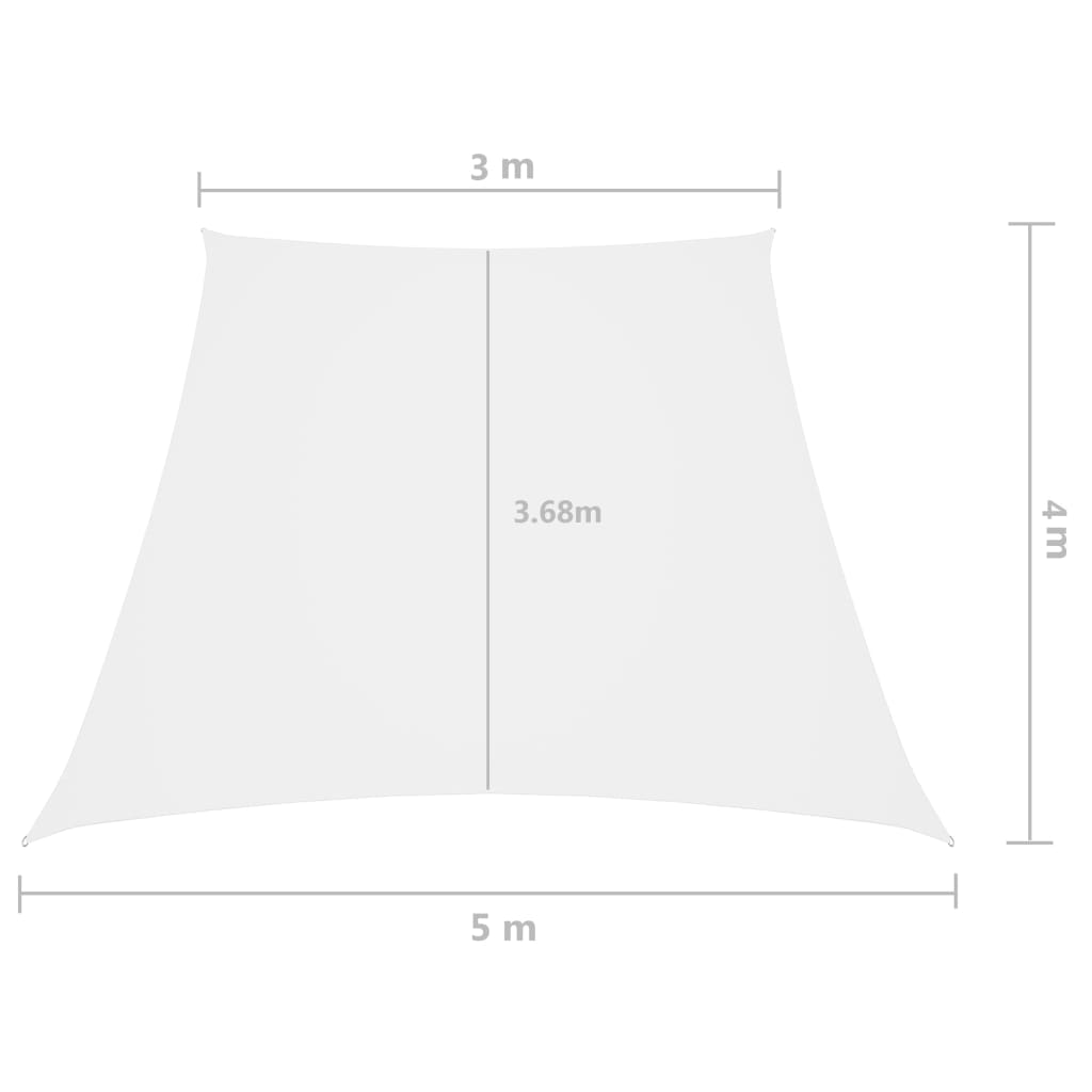 Πανί Σκίασης Τρίγωνο Λευκό 3/5x4 μ. από Ύφασμα Oxford 6