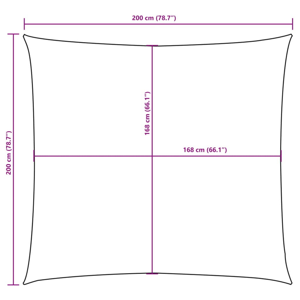 Πανί Σκίασης Τετράγωνο Taupe 2 x 2 μ. από Ύφασμα Oxford 10