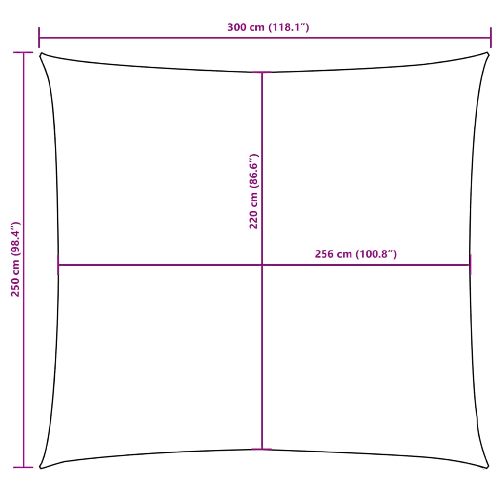 Πανί Σκίασης Ορθογώνιο Taupe 2,5 x 3 μ. από Ύφασμα Oxford 10