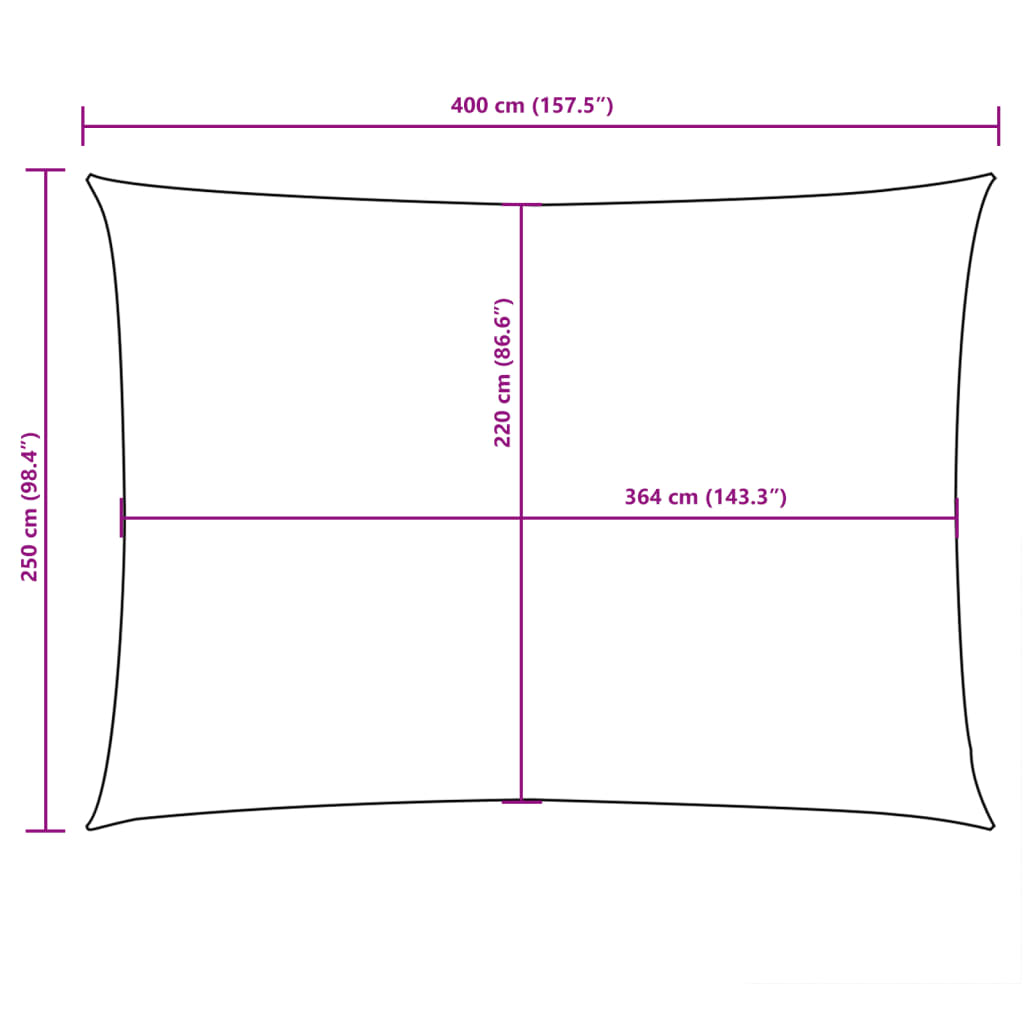 Πανί Σκίασης Ορθογώνιο Taupe 2,5 x 4 μ. από Ύφασμα Oxford 10