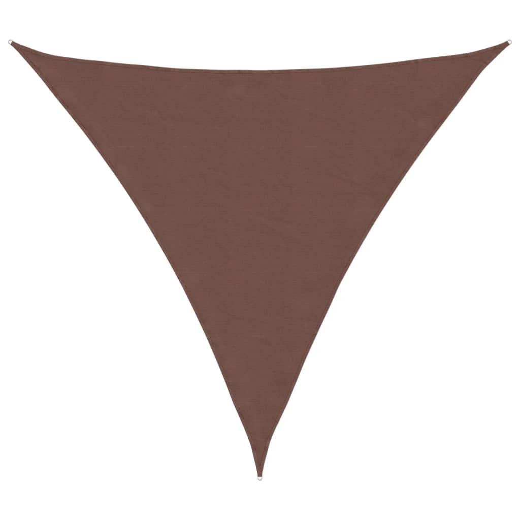 Πανί Σκίασης Τρίγωνο Καφέ 3,6 x 3,6 x 3,6 μ. Ύφασμα Oxford 2