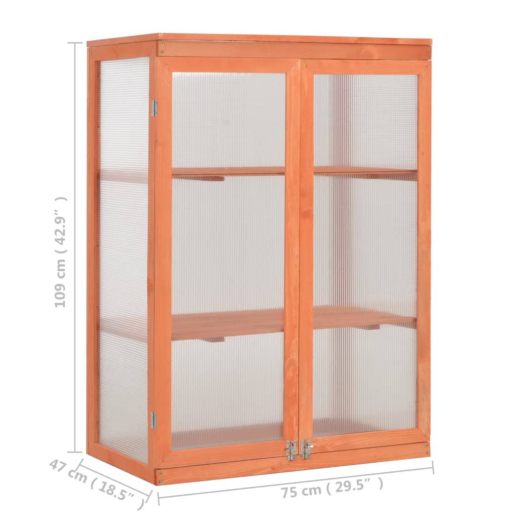 Θερμοκήπιο 75 x 47 x 109 εκ. Ξύλινο 11