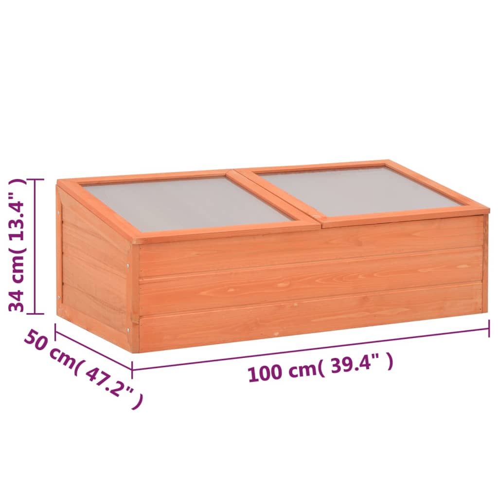 Θερμοκήπιο 100x50x34 εκ. Ξύλινο 10