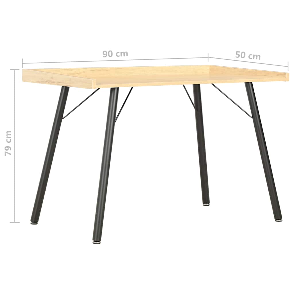 Γραφείο Χρώμα Δρυός 90 x 50 x 79 εκ. 6