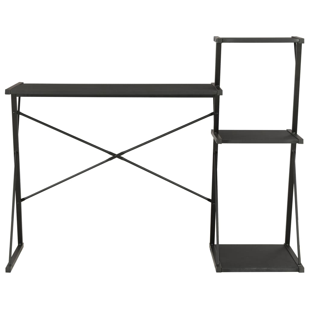 Γραφείο με Ράφια Μαύρο 116 x 50 x 93 εκ. 2
