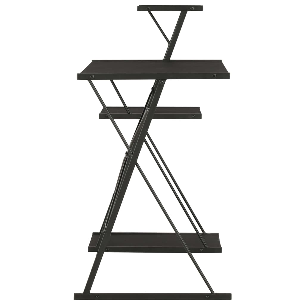 Γραφείο με Ράφια Μαύρο 116 x 50 x 93 εκ. 3