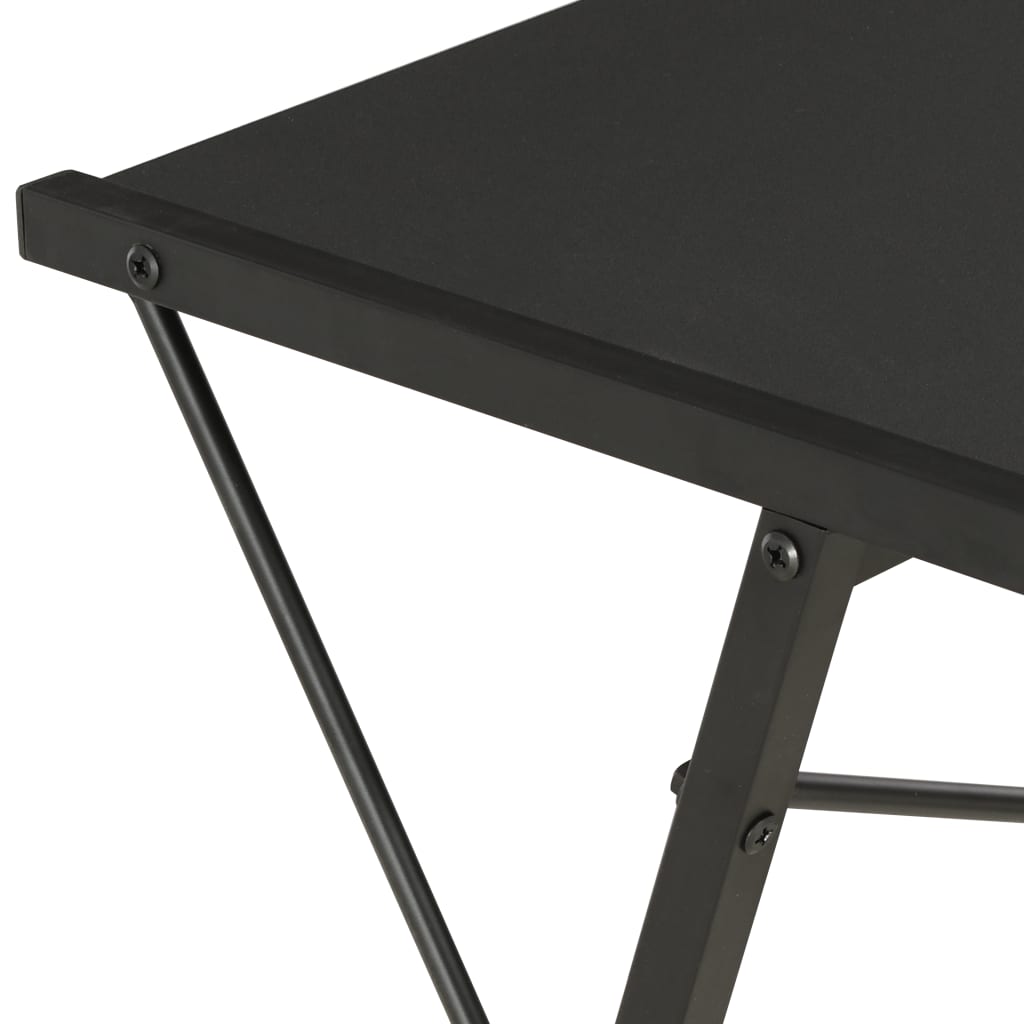 Γραφείο με Ράφια Μαύρο 116 x 50 x 93 εκ. 6