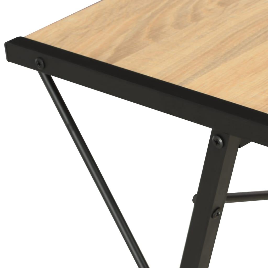 Γραφείο με Ράφια Μαύρο / Χρώμα Δρυός 116 x 50 x 93 εκ. 6