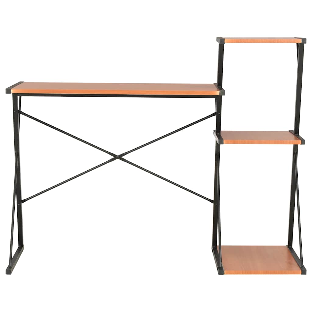 Γραφείο με Ράφια Μαύρο / Καφέ 116 x 50 x 93 εκ. 2