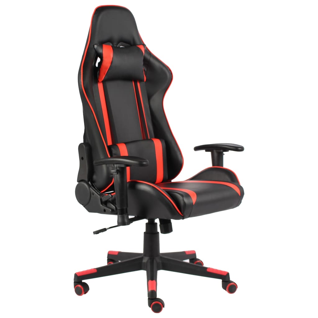 Καρέκλα Gaming Περιστρεφόμενη Κόκκινη από PVC 1