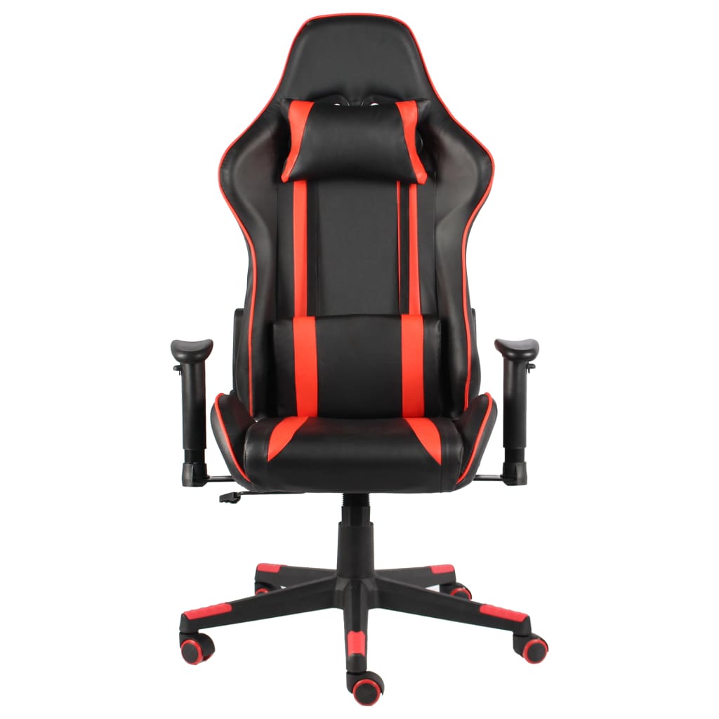 Καρέκλα Gaming Περιστρεφόμενη Κόκκινη από PVC 2