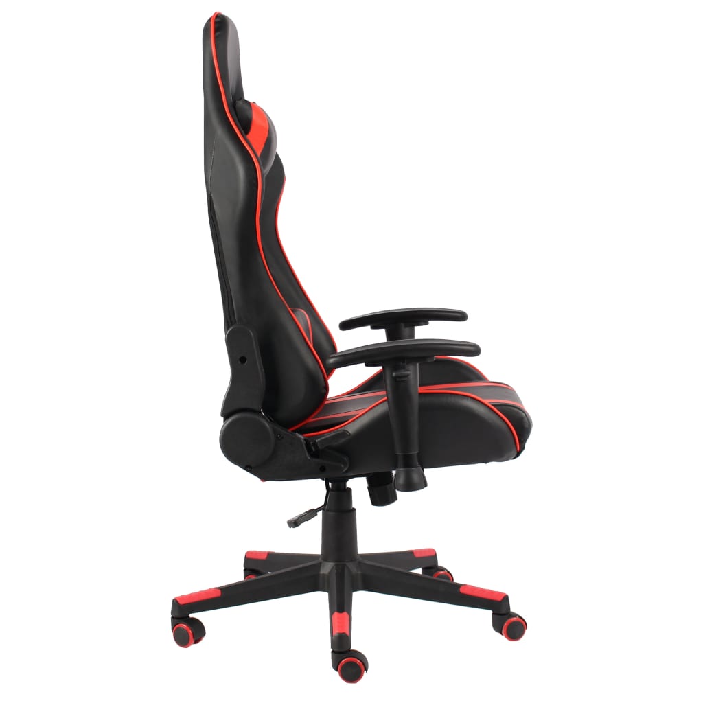 Καρέκλα Gaming Περιστρεφόμενη Κόκκινη από PVC 3