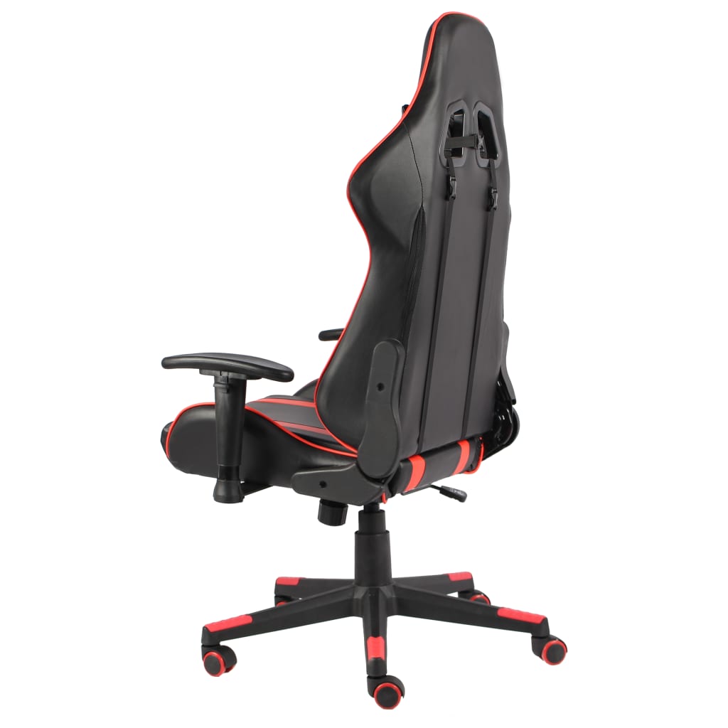 Καρέκλα Gaming Περιστρεφόμενη Κόκκινη από PVC 4