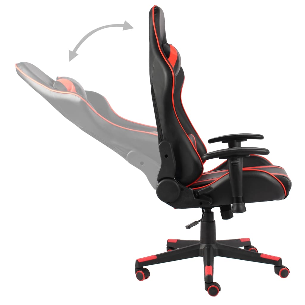 Καρέκλα Gaming Περιστρεφόμενη Κόκκινη από PVC 5