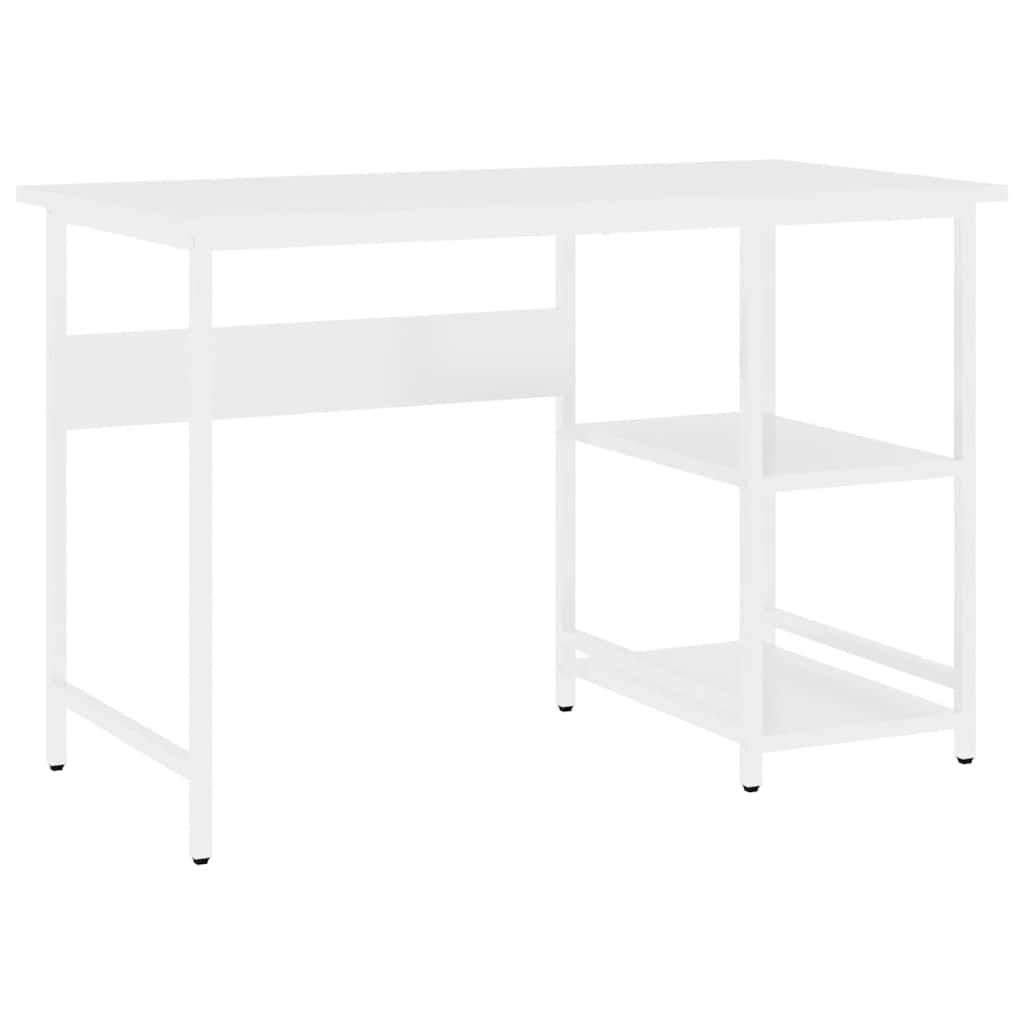 Γραφείο Υπολογιστή Λευκό 105 x 55 x 72 εκ. από MDF και Μέταλλο 2