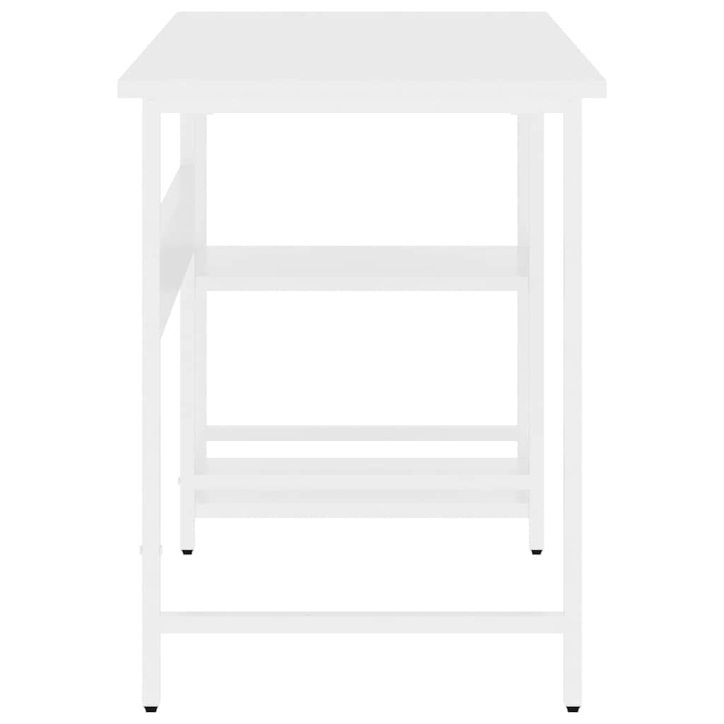 Γραφείο Υπολογιστή Λευκό 105 x 55 x 72 εκ. από MDF και Μέταλλο 4
