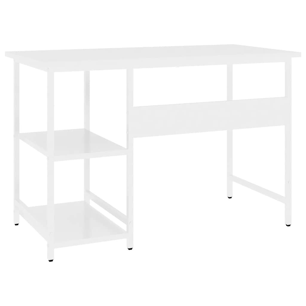 Γραφείο Υπολογιστή Λευκό 105 x 55 x 72 εκ. από MDF και Μέταλλο 5