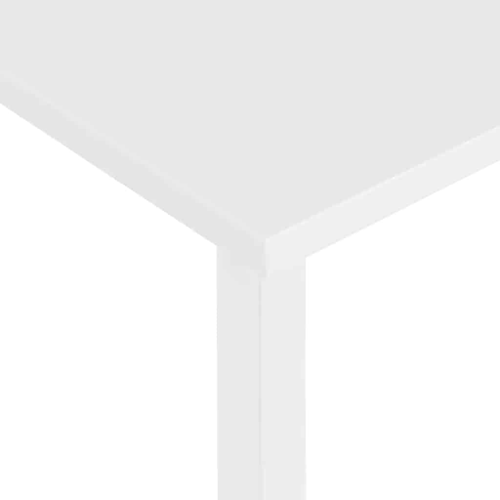 Γραφείο Υπολογιστή Λευκό 105 x 55 x 72 εκ. από MDF και Μέταλλο 6