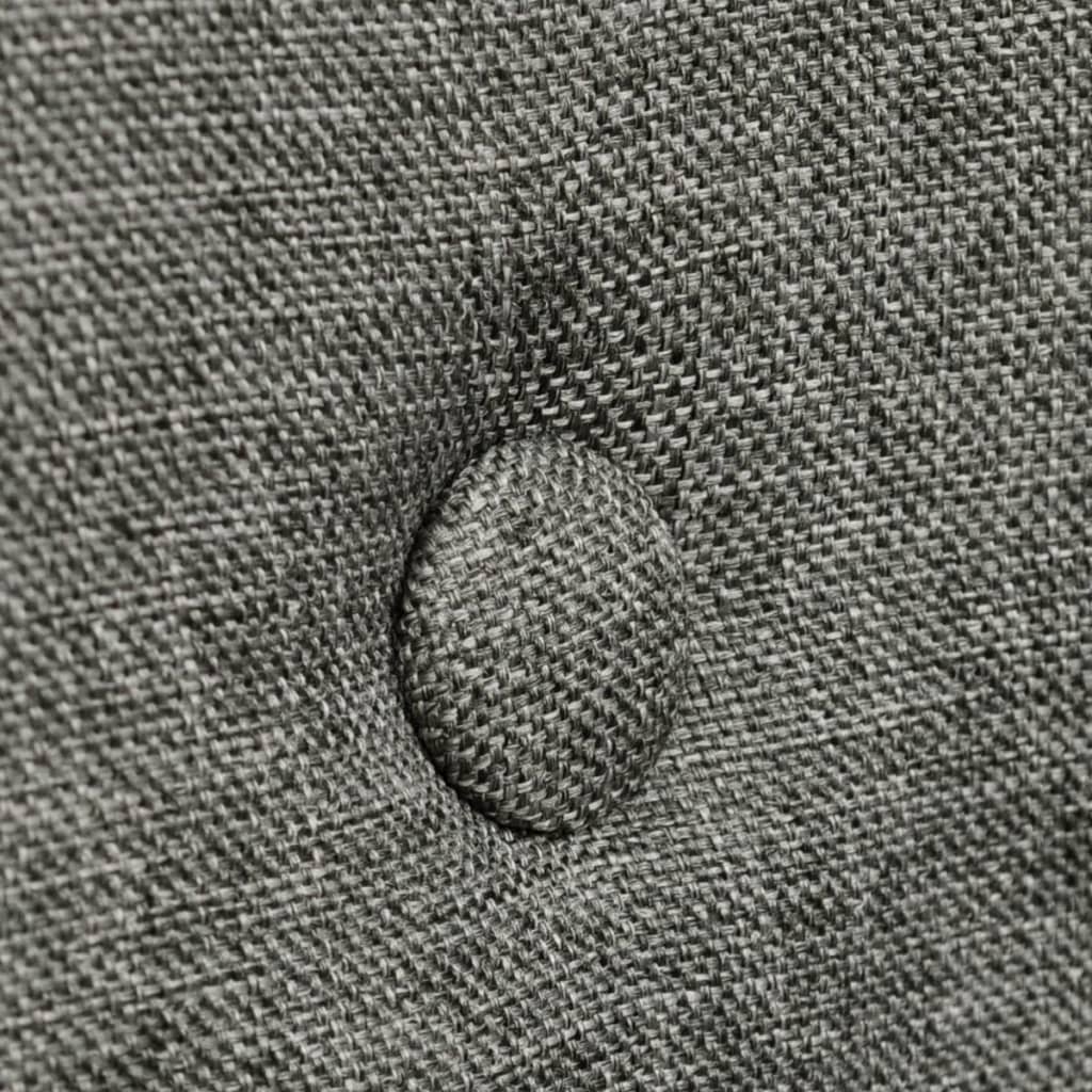 Καρέκλες Τραπεζαρίας 2 τεμ. Σκούρο Γκρι Ύφασμα/Μασίφ Ξύλο Δρυός 5