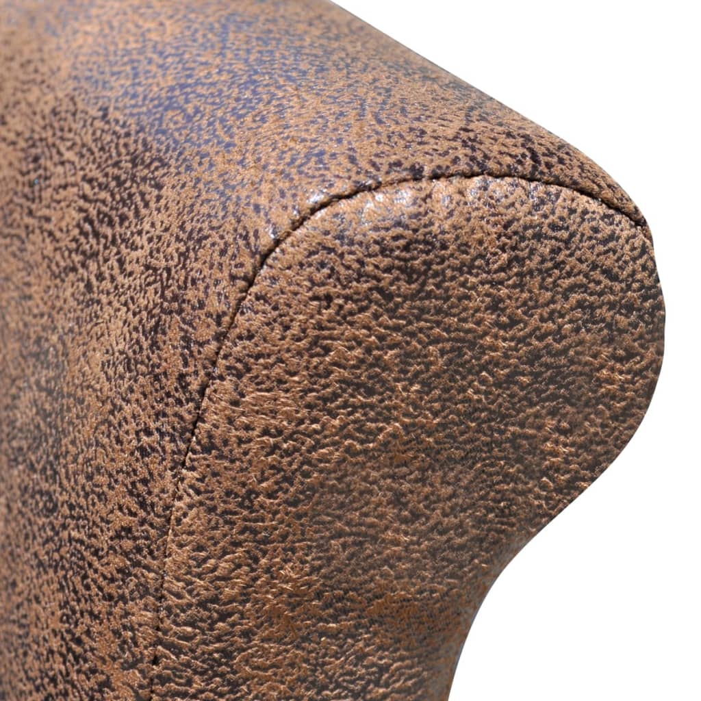 Καρέκλες Τραπεζαρίας 2 τεμ. Καφέ από Συνθετικό Δέρμα 5