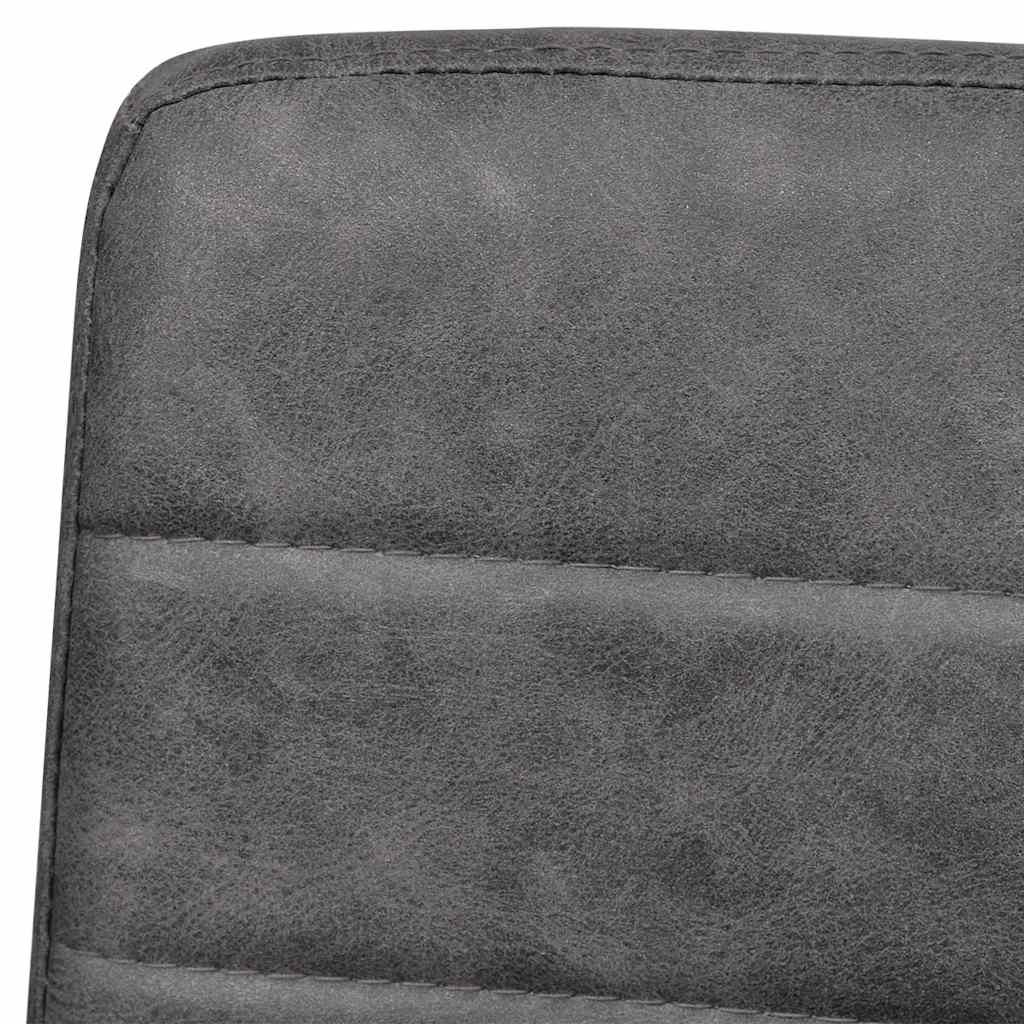 Καρέκλες Τραπεζαρίας «Πρόβολος» 2 τεμ. Γκρι από Συνθετικό Δέρμα 6