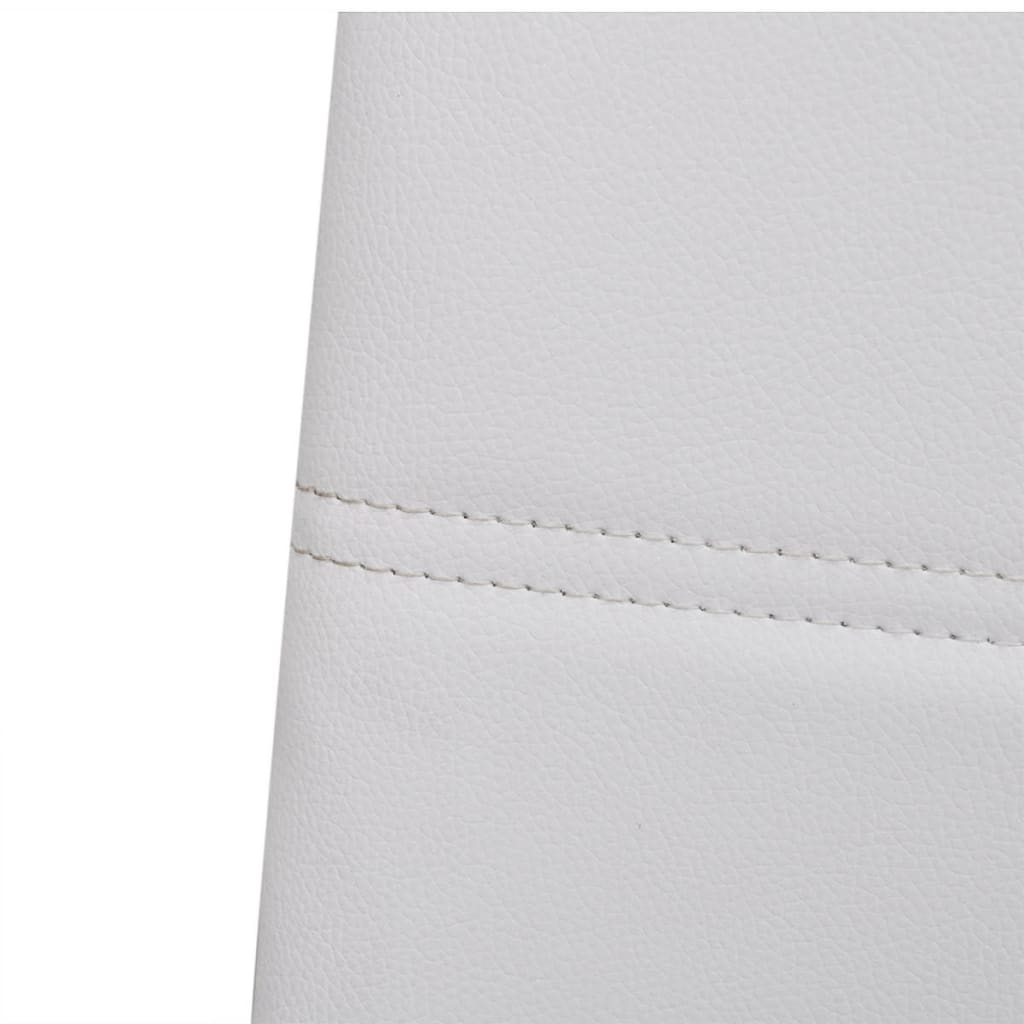 Καρέκλες Τραπεζαρίας «Πρόβολος» 2 τεμ. Λευκές Συνθετικό Δέρμα 6