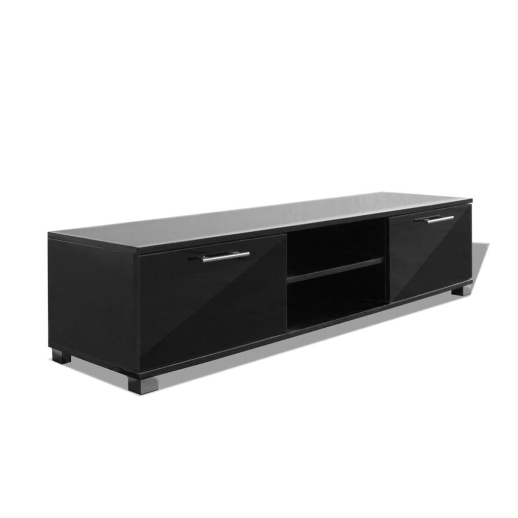 Έπιπλο Τηλεόρασης Γυαλιστερό Μαύρο 120 x 40,5 x 35 εκ. 2
