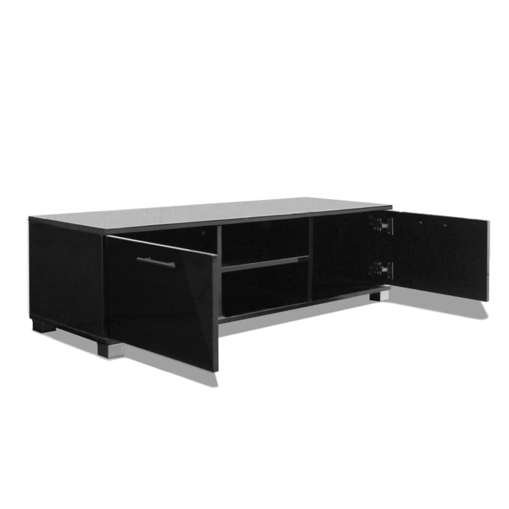 Έπιπλο Τηλεόρασης Γυαλιστερό Μαύρο 120 x 40,5 x 35 εκ. 4