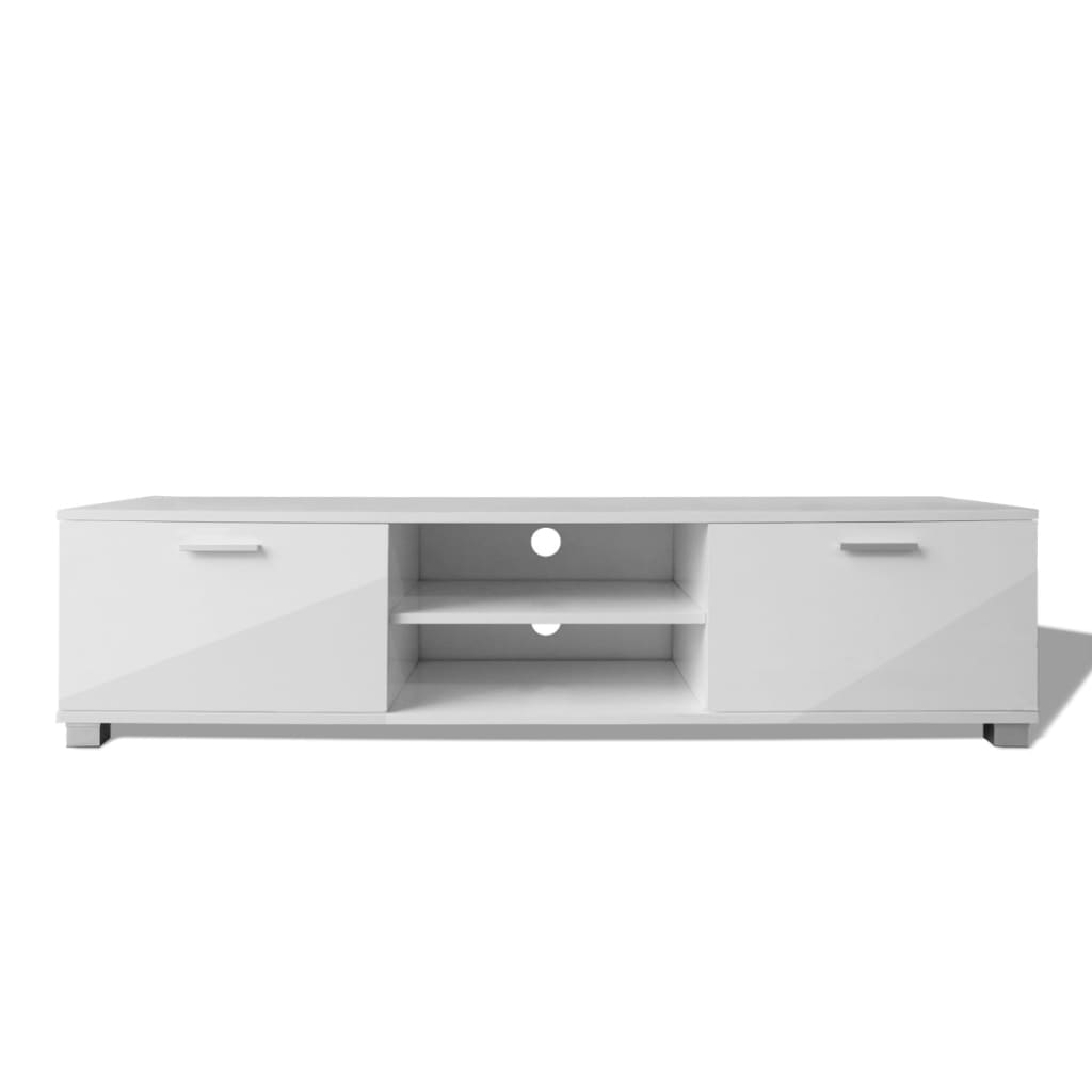 Έπιπλο Τηλεόρασης Γυαλιστερό Λευκό 140 x 40,5 x 35 εκ. 3
