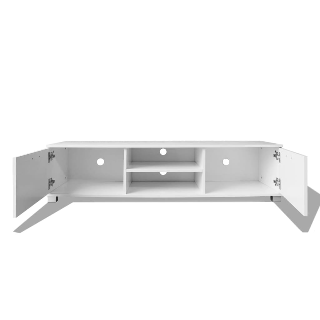 Έπιπλο Τηλεόρασης Γυαλιστερό Λευκό 140 x 40,5 x 35 εκ. 4