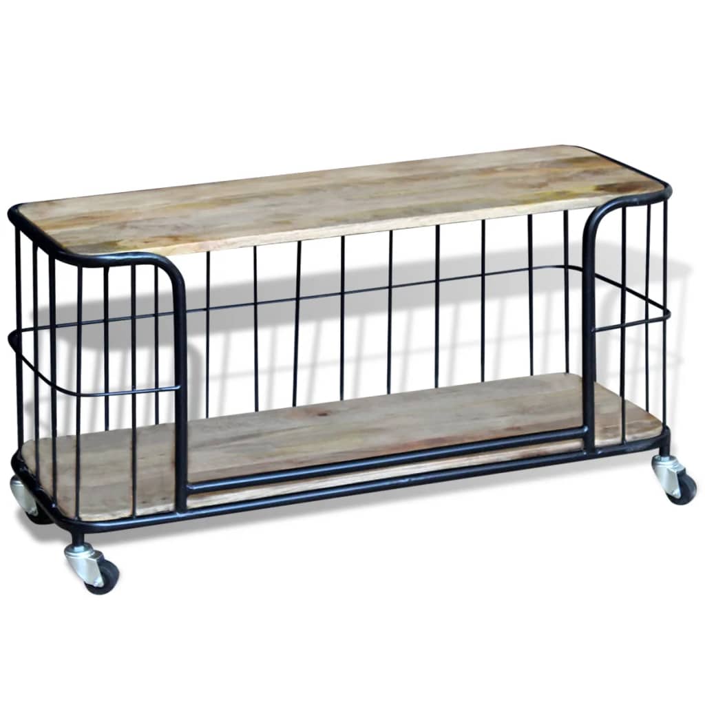 Έπιπλο Τηλεόρασης 100 x 40 x 45 εκ. από Μασίφ Ξύλο Μάνγκο 4