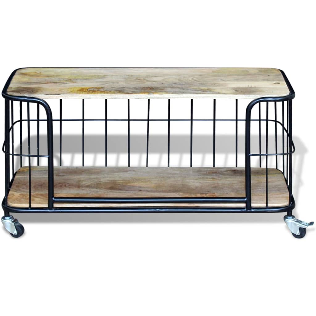 Έπιπλο Τηλεόρασης 100 x 40 x 45 εκ. από Μασίφ Ξύλο Μάνγκο 6