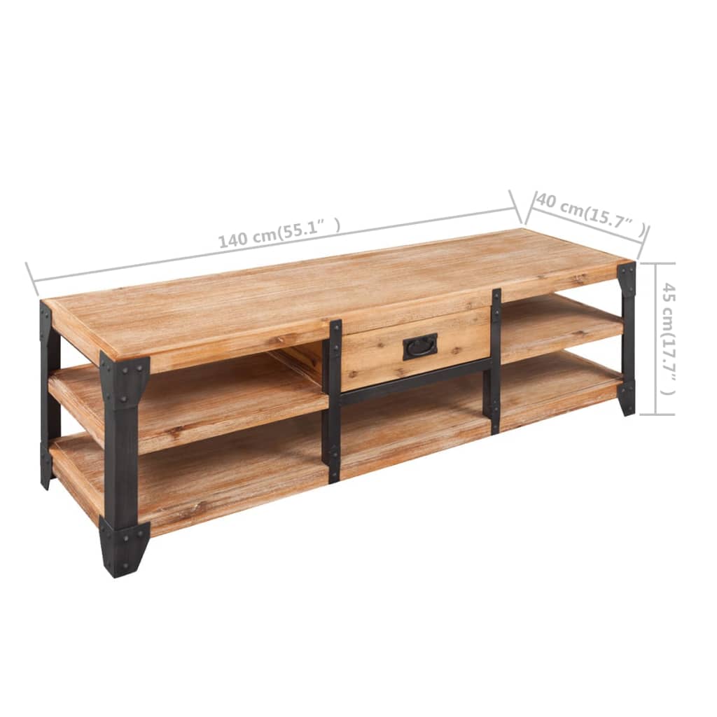 Έπιπλο Τηλεόρασης 140 x 40 x 45 εκ. από Μασίφ Ξύλο Ακακίας 5