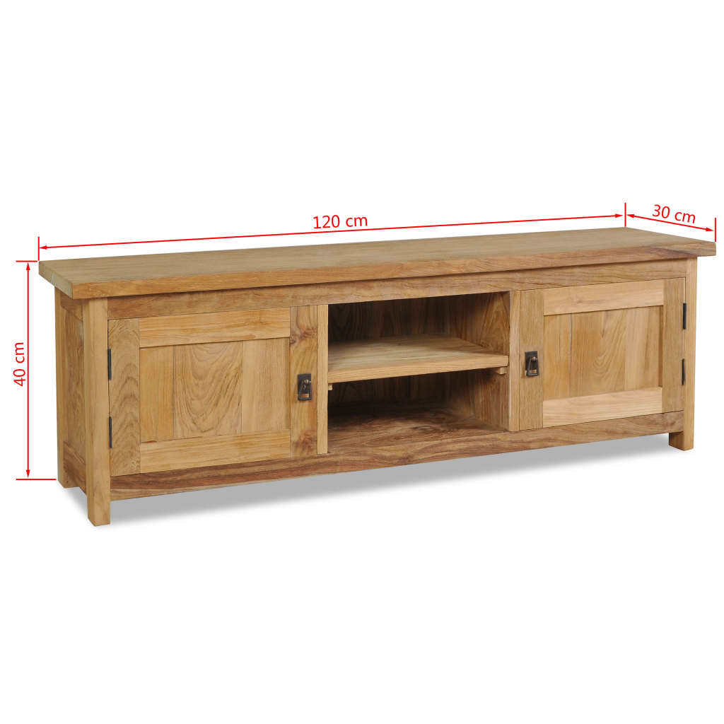 Έπιπλο Τηλεόρασης 120x30x40 εκ Μασίφ Ξύλο Teak 7