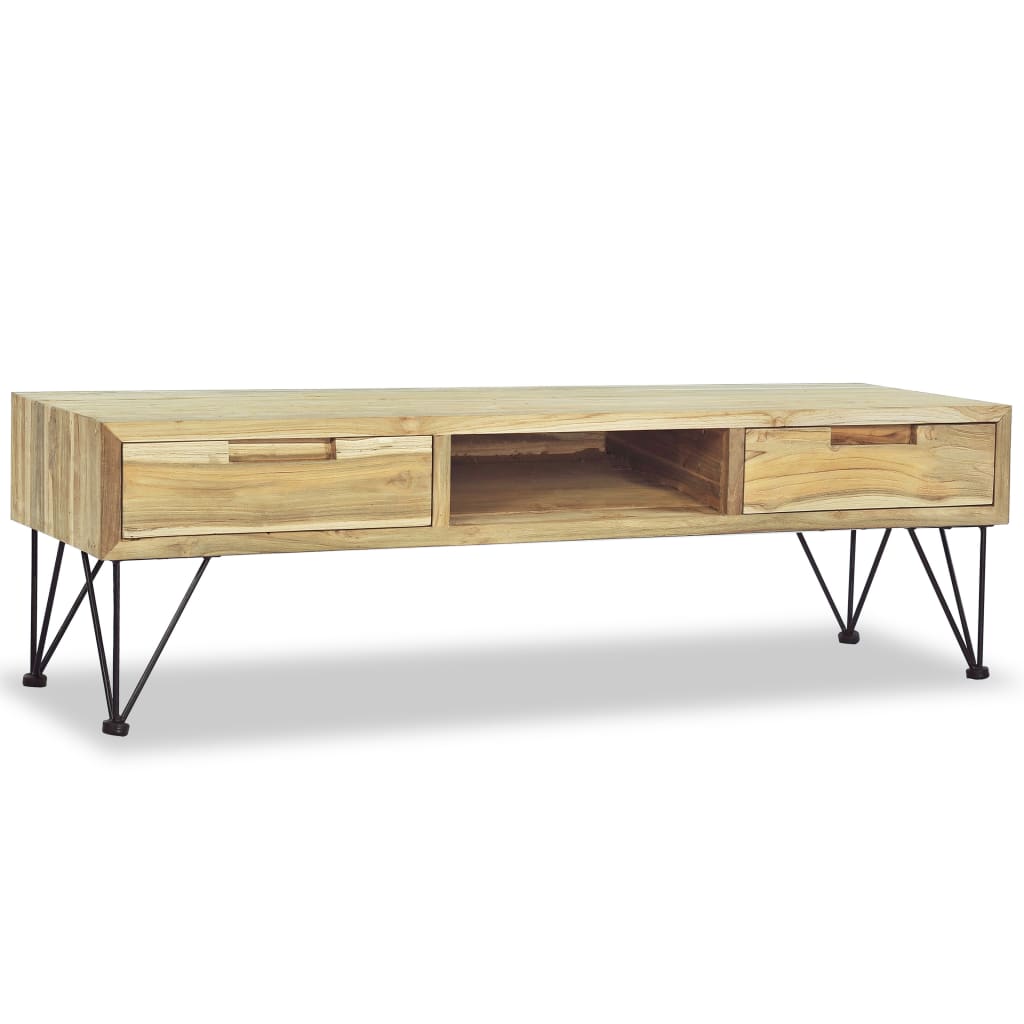 Έπιπλο Τηλεόρασης 120 x 35 x 35 εκ. από Μασίφ Ξύλο Teak 1