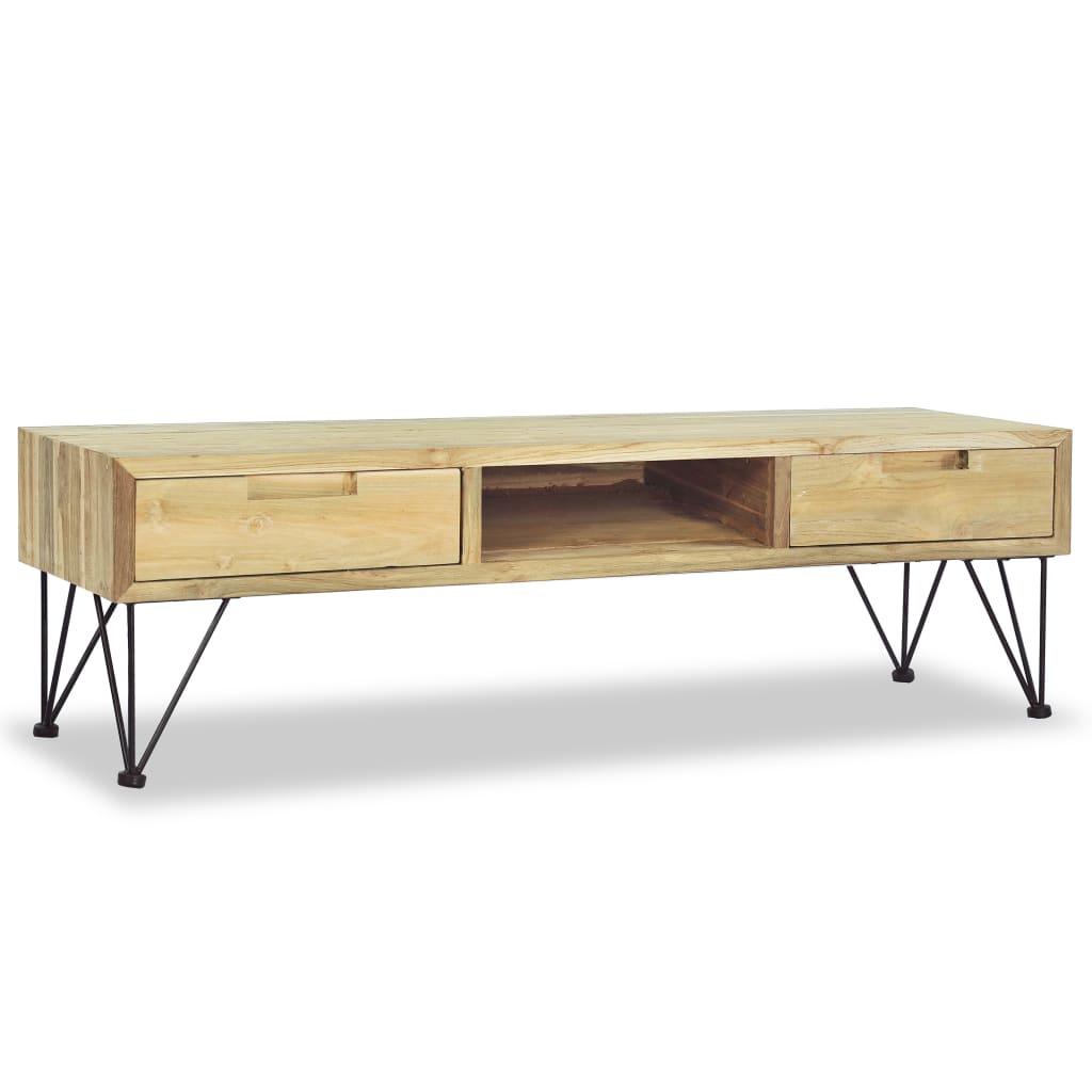 Έπιπλο Τηλεόρασης 120 x 35 x 35 εκ. από Μασίφ Ξύλο Teak 2