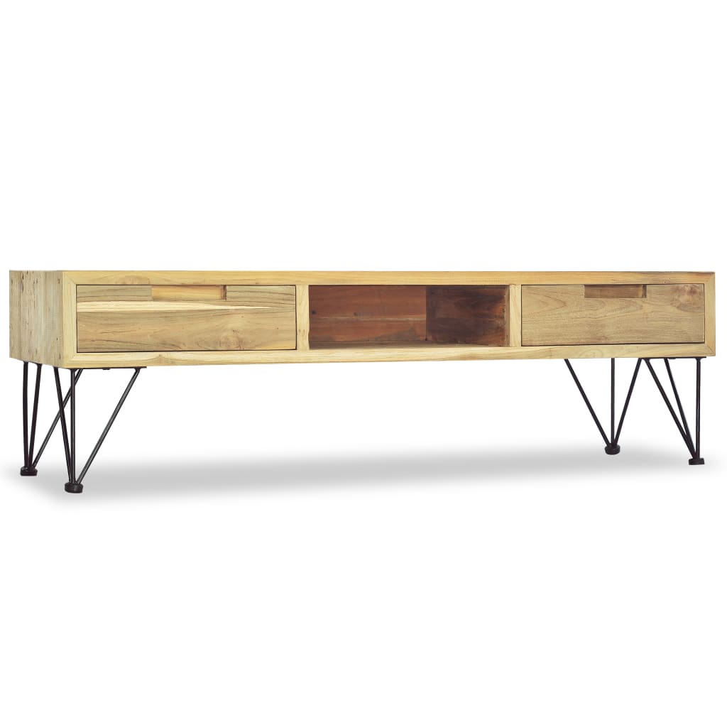 Έπιπλο Τηλεόρασης 120 x 35 x 35 εκ. από Μασίφ Ξύλο Teak 4
