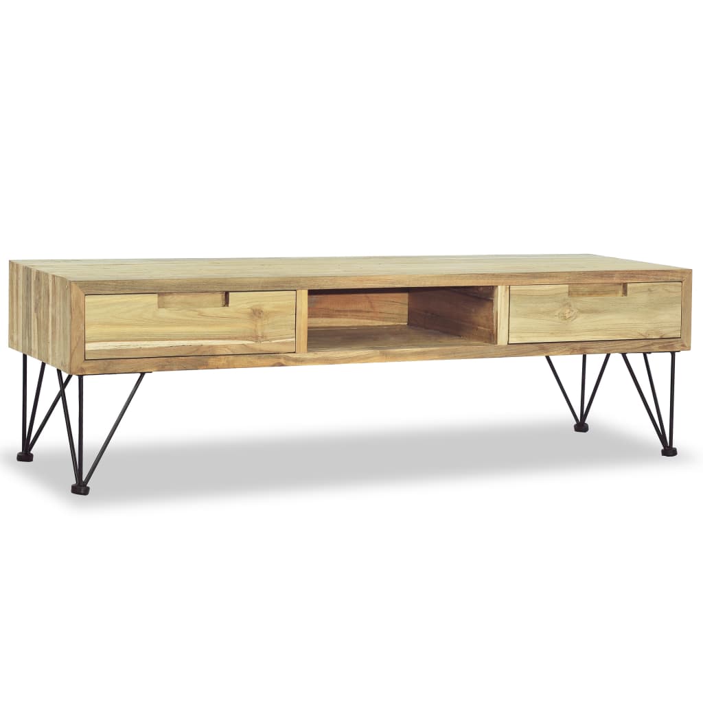 Έπιπλο Τηλεόρασης 120 x 35 x 35 εκ. από Μασίφ Ξύλο Teak 5