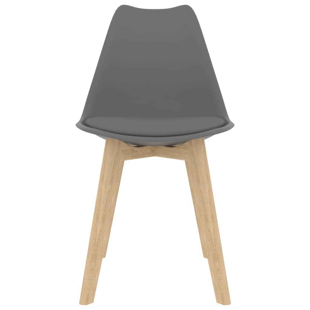 Καρέκλες Τραπεζαρίας 4 τεμ. Γκρι Πλαστικές 3