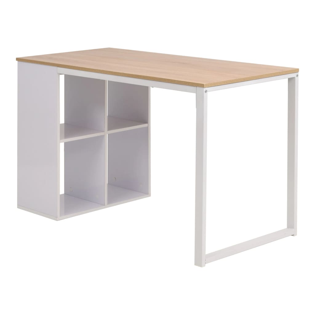 Γραφείο Δρυς και Λευκό 120 x 60 x 75 εκ. 3