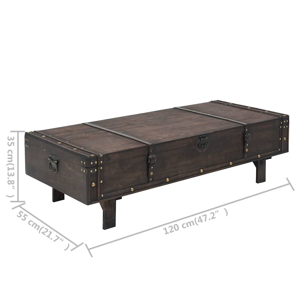 Τραπεζάκι Σαλονιού σε Vintage Στιλ 120x55x35 εκ. Κόντρα πλακέ 8