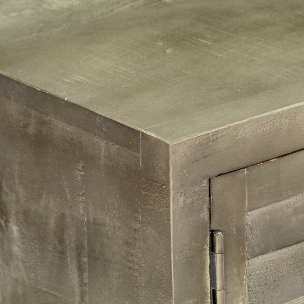 Έπιπλο Τηλεόρασης Γκρι Με Ορείχαλκο 110x30x48 εκ. Μασίφ Μάνγκο 4
