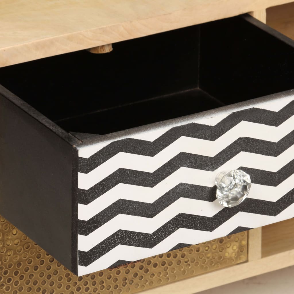 Έπιπλο Τηλεόρασης 120 x 30 x 40 εκ. από Μασίφ Ξύλο Μάνγκο 9