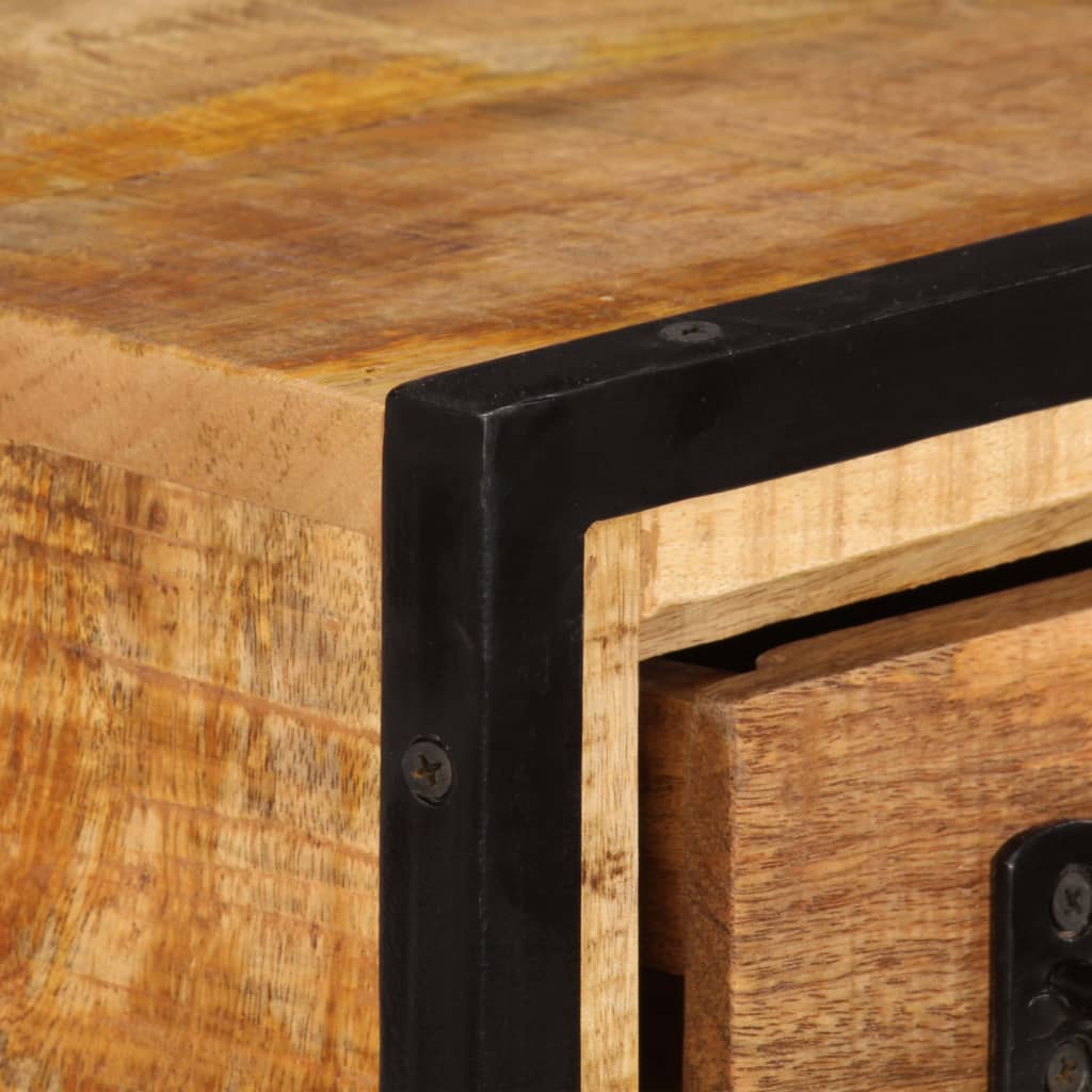 Έπιπλο Τηλεόρασης με Συρτάρια 120x30x40 εκ. Μασίφ Ξύλο Μάνγκο 6