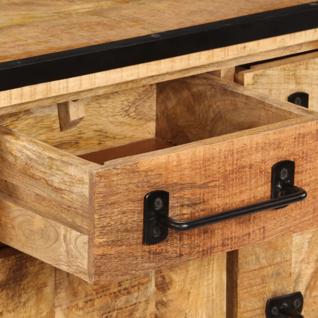Έπιπλο Τηλεόρασης με Συρτάρια 120x30x40 εκ. Μασίφ Ξύλο Μάνγκο 8