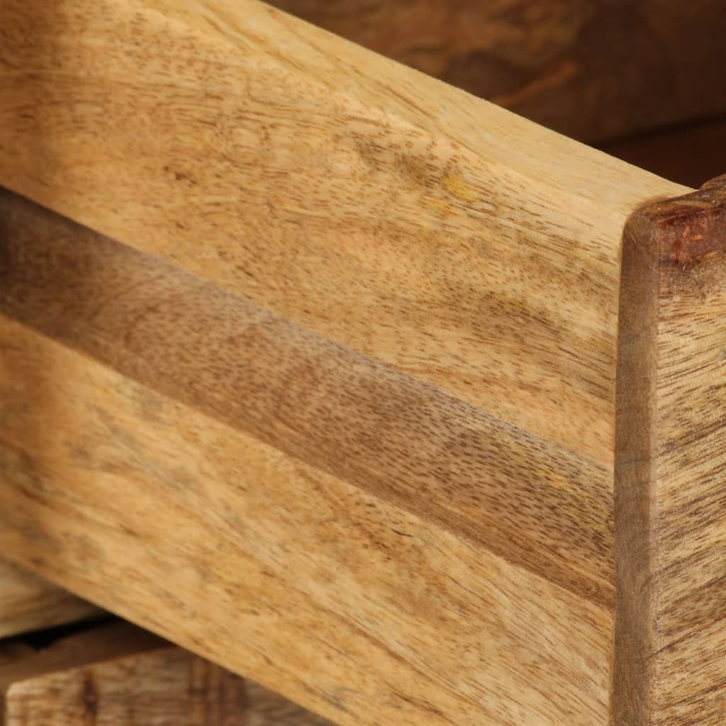 Έπιπλο Τηλεόρασης με Συρτάρια 120x30x40 εκ. Μασίφ Ξύλο Μάνγκο 9